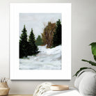 Winter on Grand Mesa by Pamela Munger on GIANT ART - gray brown