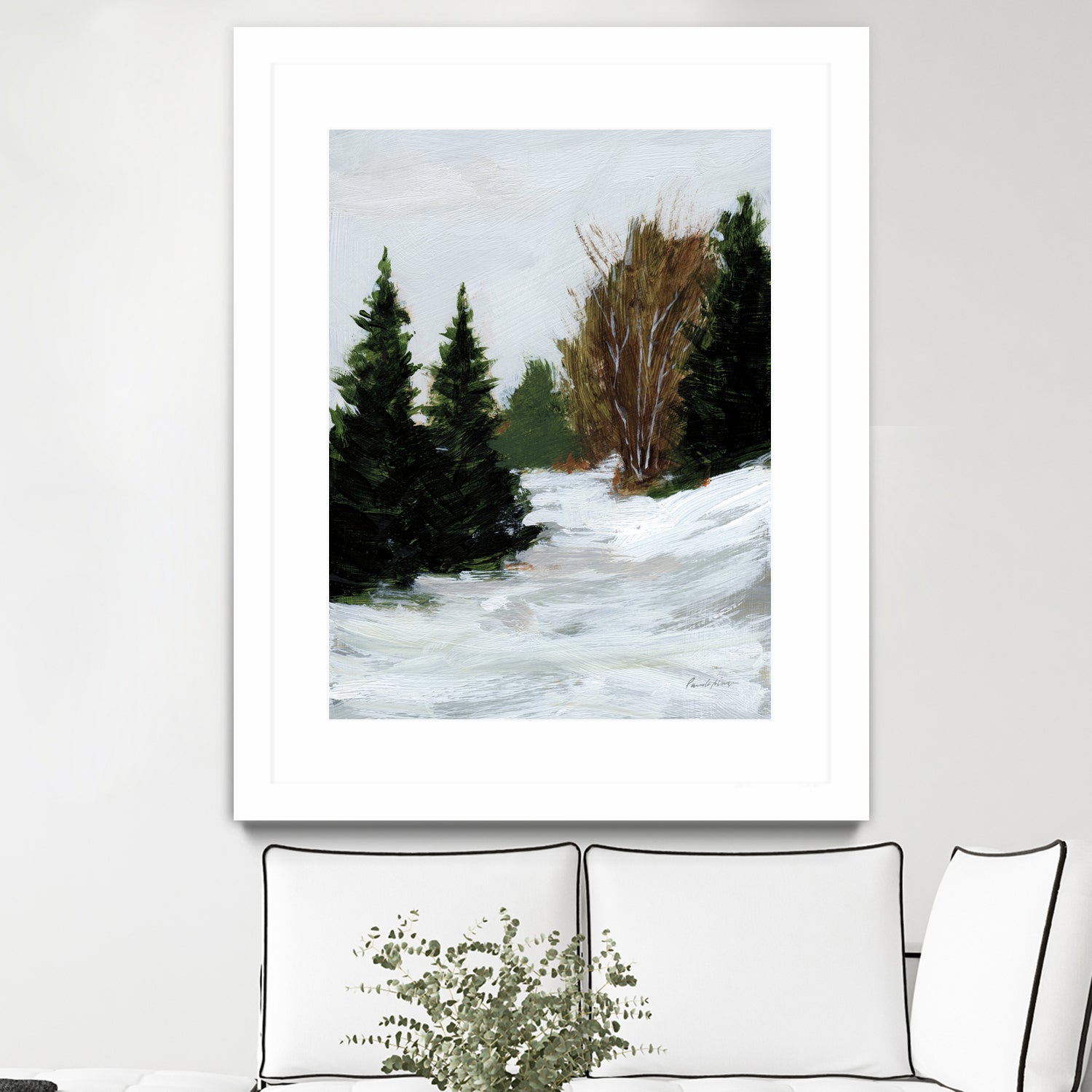 Winter on Grand Mesa by Pamela Munger on GIANT ART - gray brown