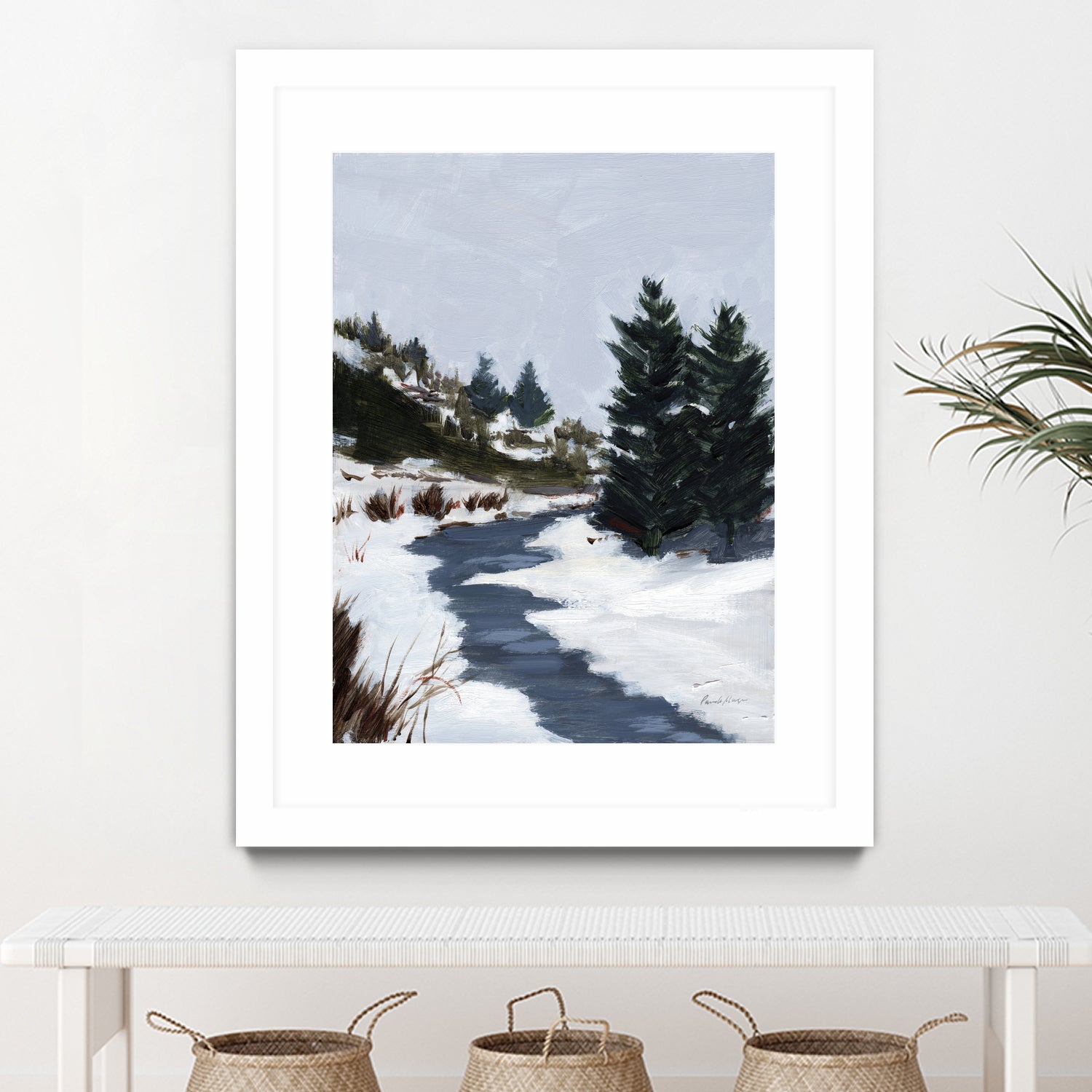 Winter Trails by Pamela Munger on GIANT ART - brown landscape