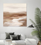 Cinnamon Riverbank I Light by Silvia Vassileva on GIANT ART - banks abstract