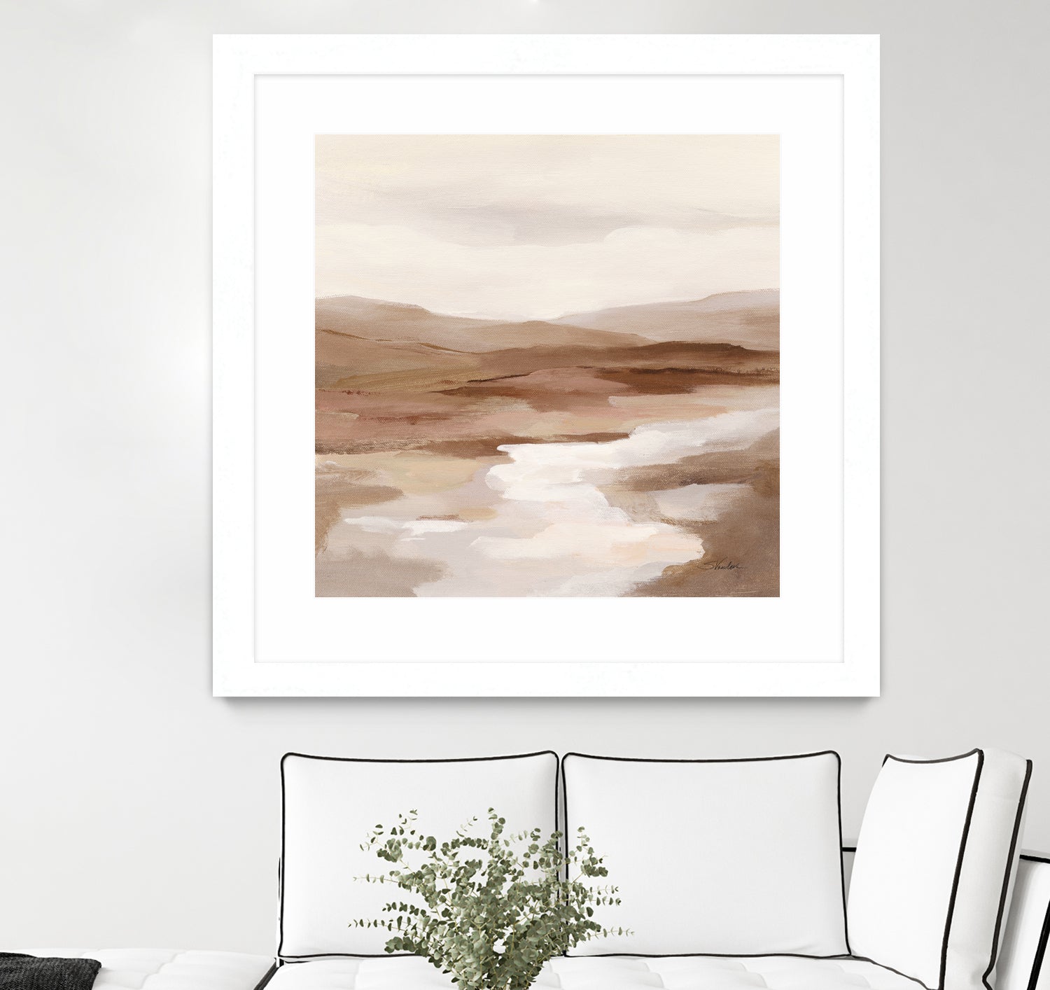 Cinnamon Riverbank I Light by Silvia Vassileva on GIANT ART - banks abstract