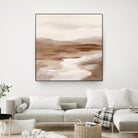 Cinnamon Riverbank I Light by Silvia Vassileva on GIANT ART - banks abstract