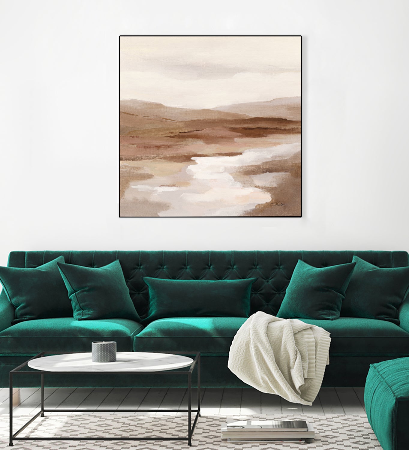 Cinnamon Riverbank I Light by Silvia Vassileva on GIANT ART - banks abstract