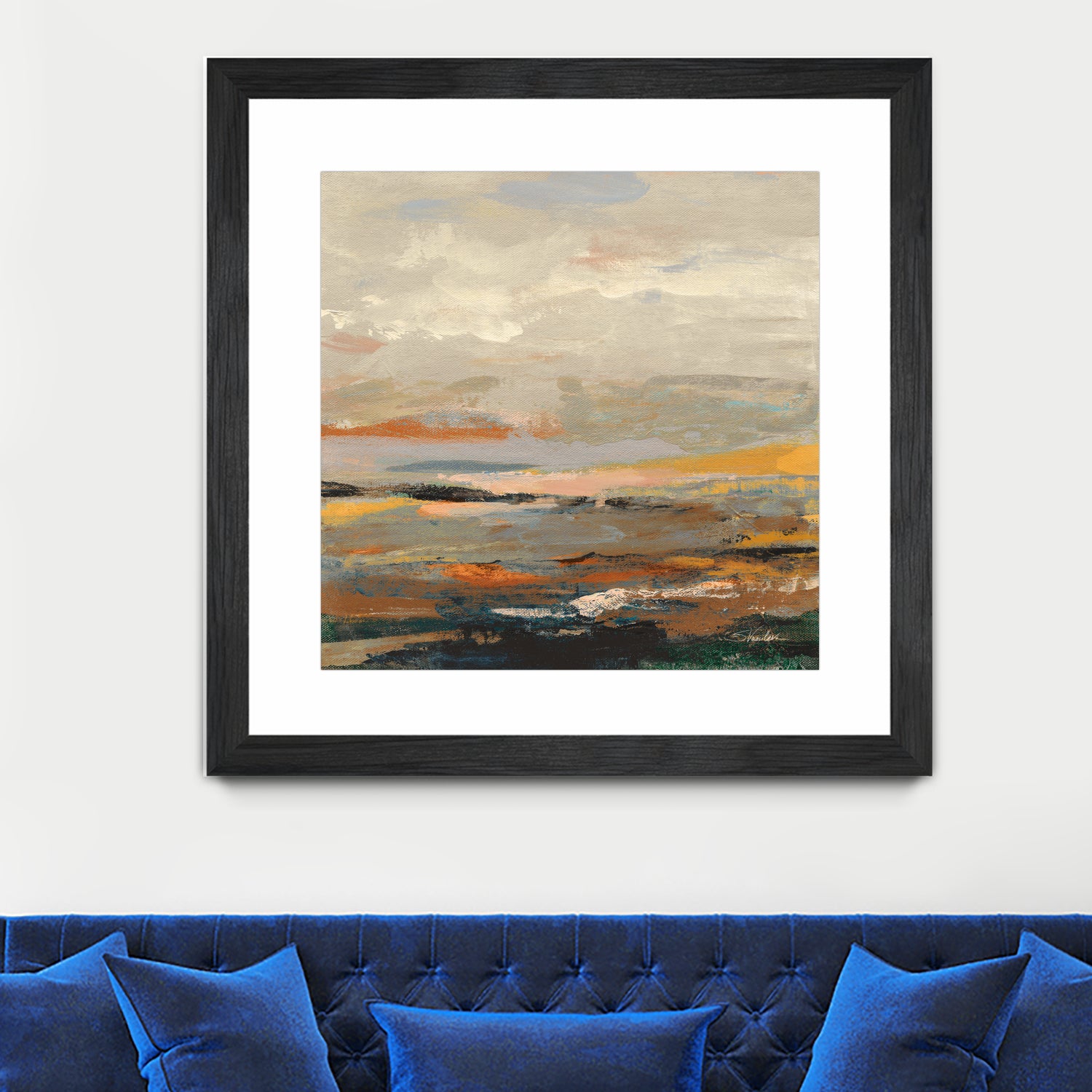 Warm Bay I by Silvia Vassileva on GIANT ART - blue abstract