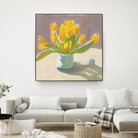 Sunny Tulips by Pamela Munger on GIANT ART - cream botanical