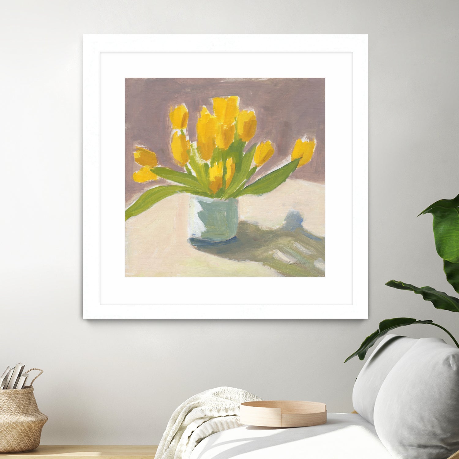 Sunny Tulips by Pamela Munger on GIANT ART - cream botanical