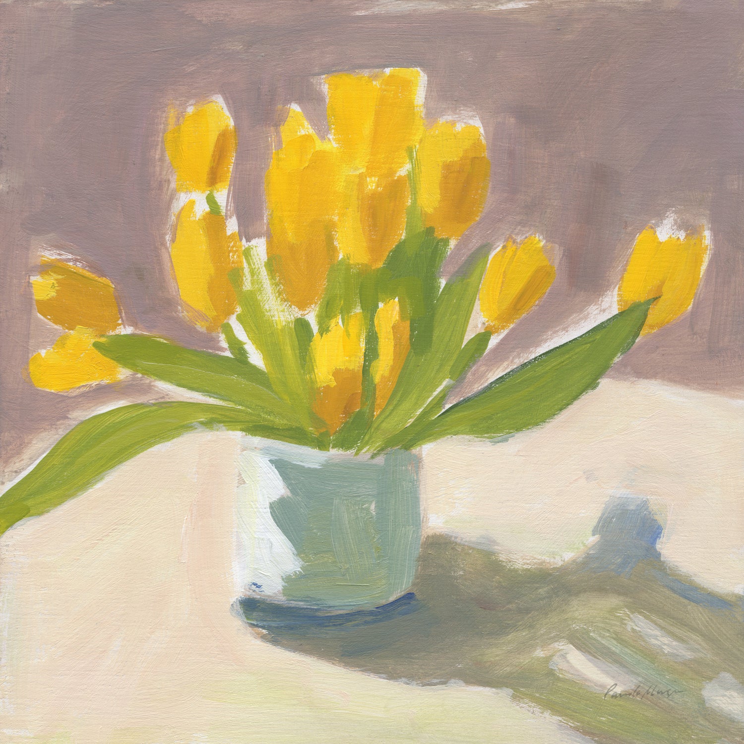 Sunny Tulips by Pamela Munger on GIANT ART - cream botanical