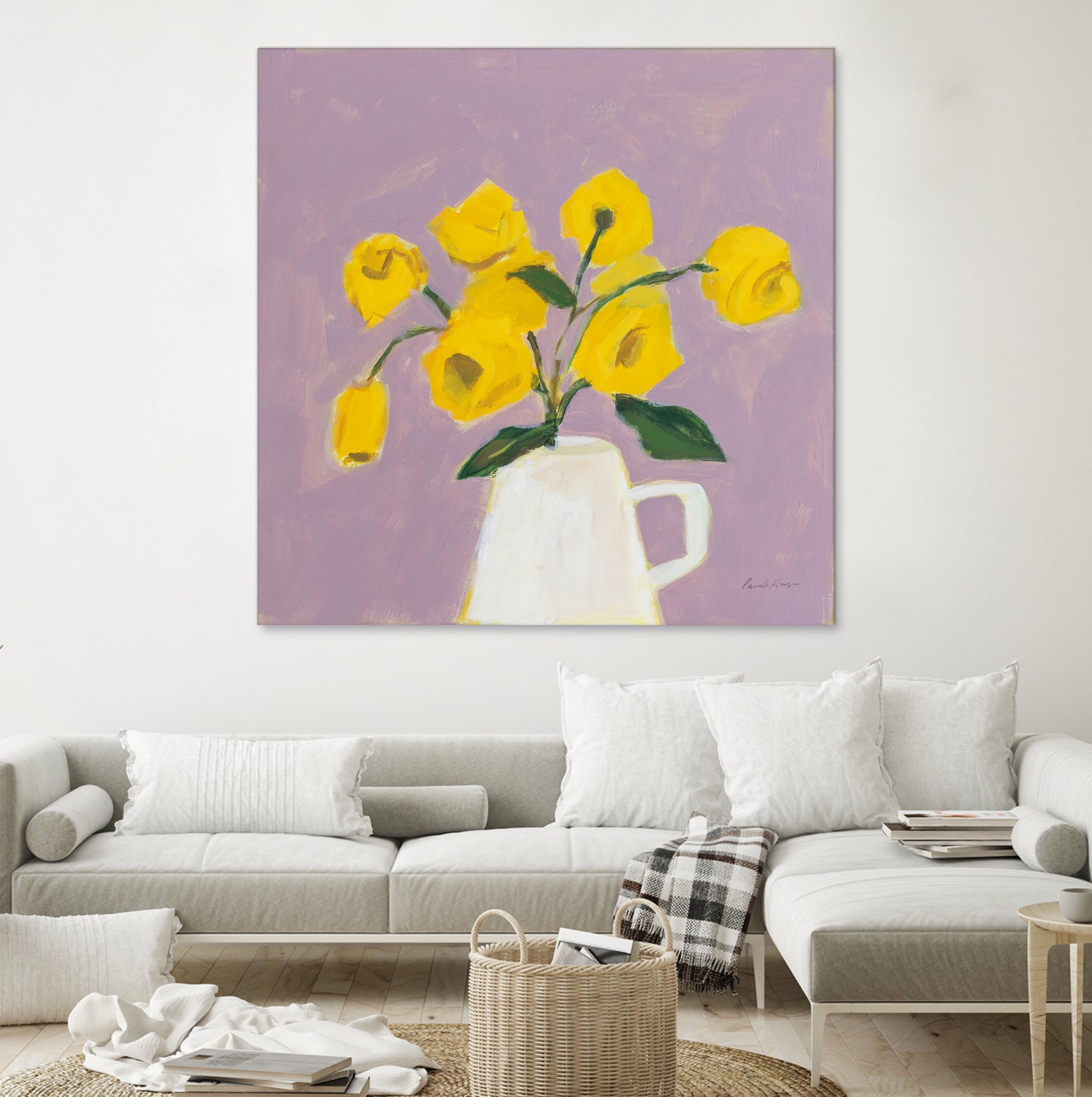 Sweet Yellow by Pamela Munger on GIANT ART - purple botanical