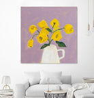 Sweet Yellow by Pamela Munger on GIANT ART - purple botanical