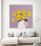 Sweet Yellow by Pamela Munger on GIANT ART - purple botanical