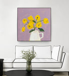 Sweet Yellow by Pamela Munger on GIANT ART - purple botanical