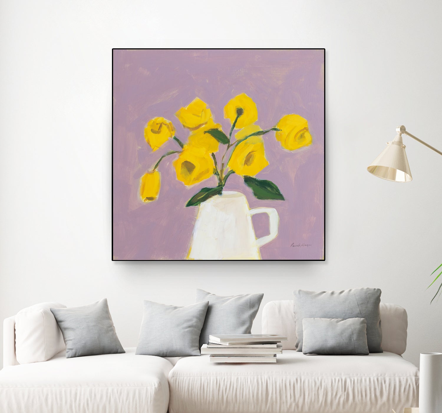 Sweet Yellow by Pamela Munger on GIANT ART - purple botanical