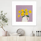 Sweet Yellow by Pamela Munger on GIANT ART - purple botanical