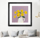 Sweet Yellow by Pamela Munger on GIANT ART - purple botanical