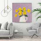 Sweet Yellow by Pamela Munger on GIANT ART - purple botanical