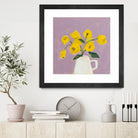 Sweet Yellow by Pamela Munger on GIANT ART - purple botanical