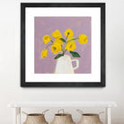 Sweet Yellow by Pamela Munger on GIANT ART - purple botanical