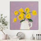 Sweet Yellow by Pamela Munger on GIANT ART - purple botanical