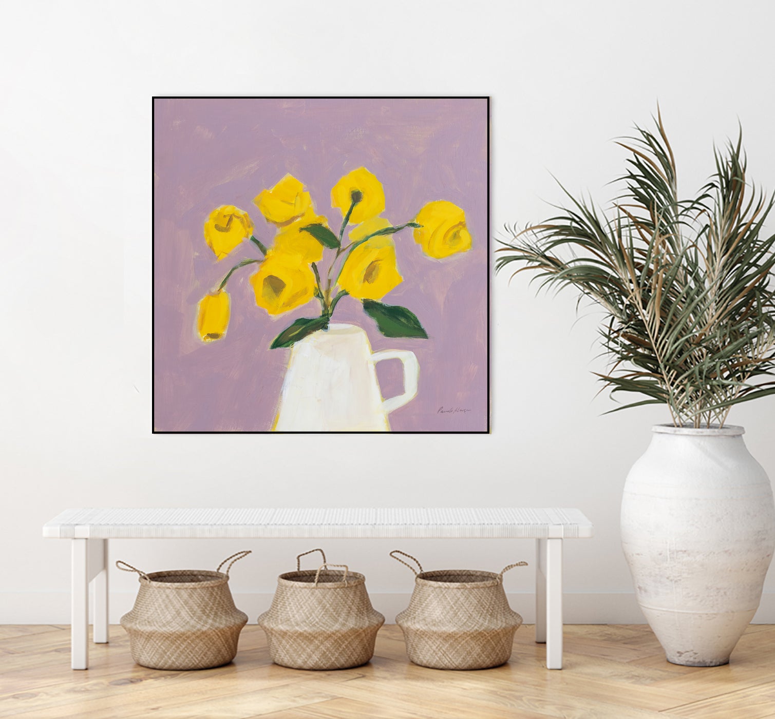 Sweet Yellow by Pamela Munger on GIANT ART - purple botanical