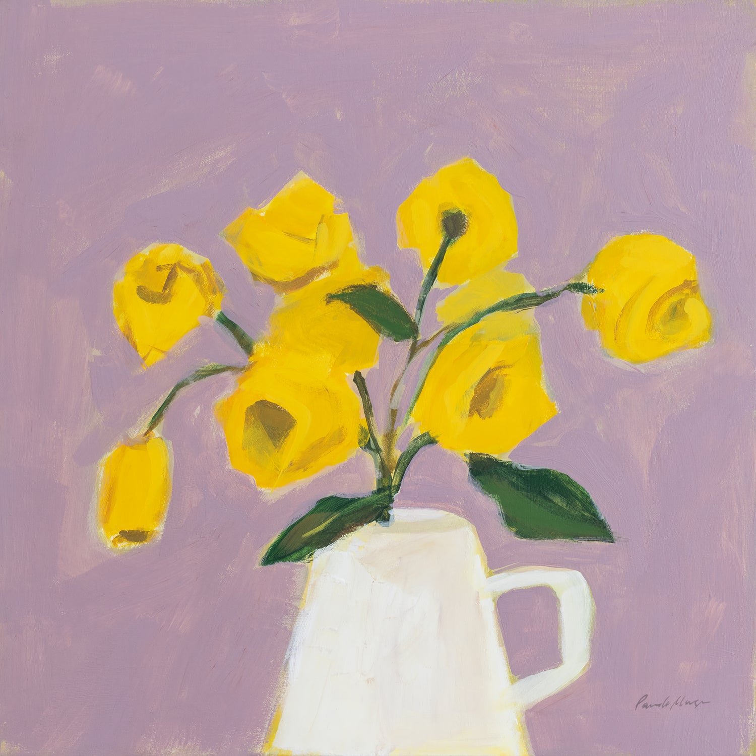 Sweet Yellow by Pamela Munger on GIANT ART - purple botanical