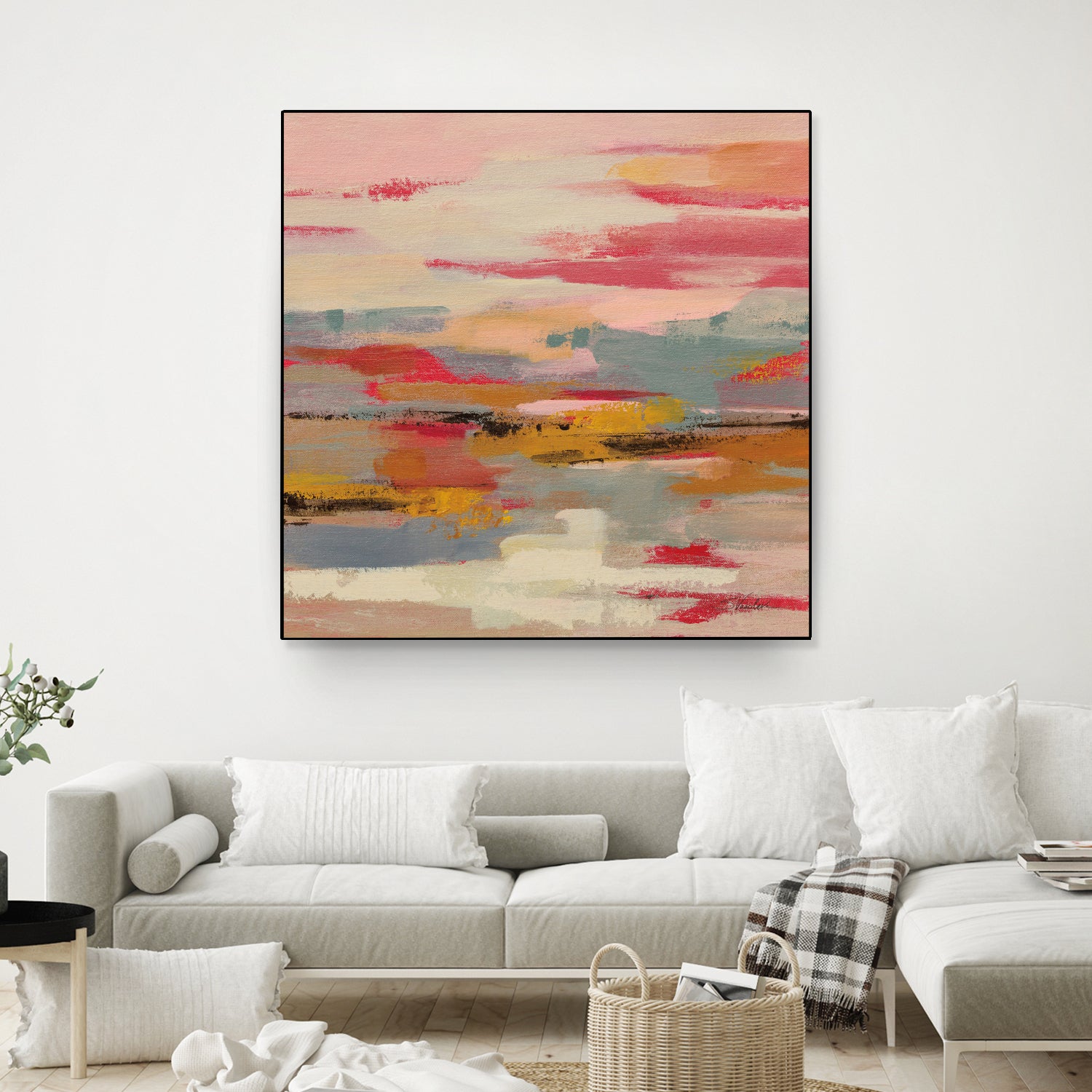 Magenta Hill II by Silvia Vassileva on GIANT ART - black abstract