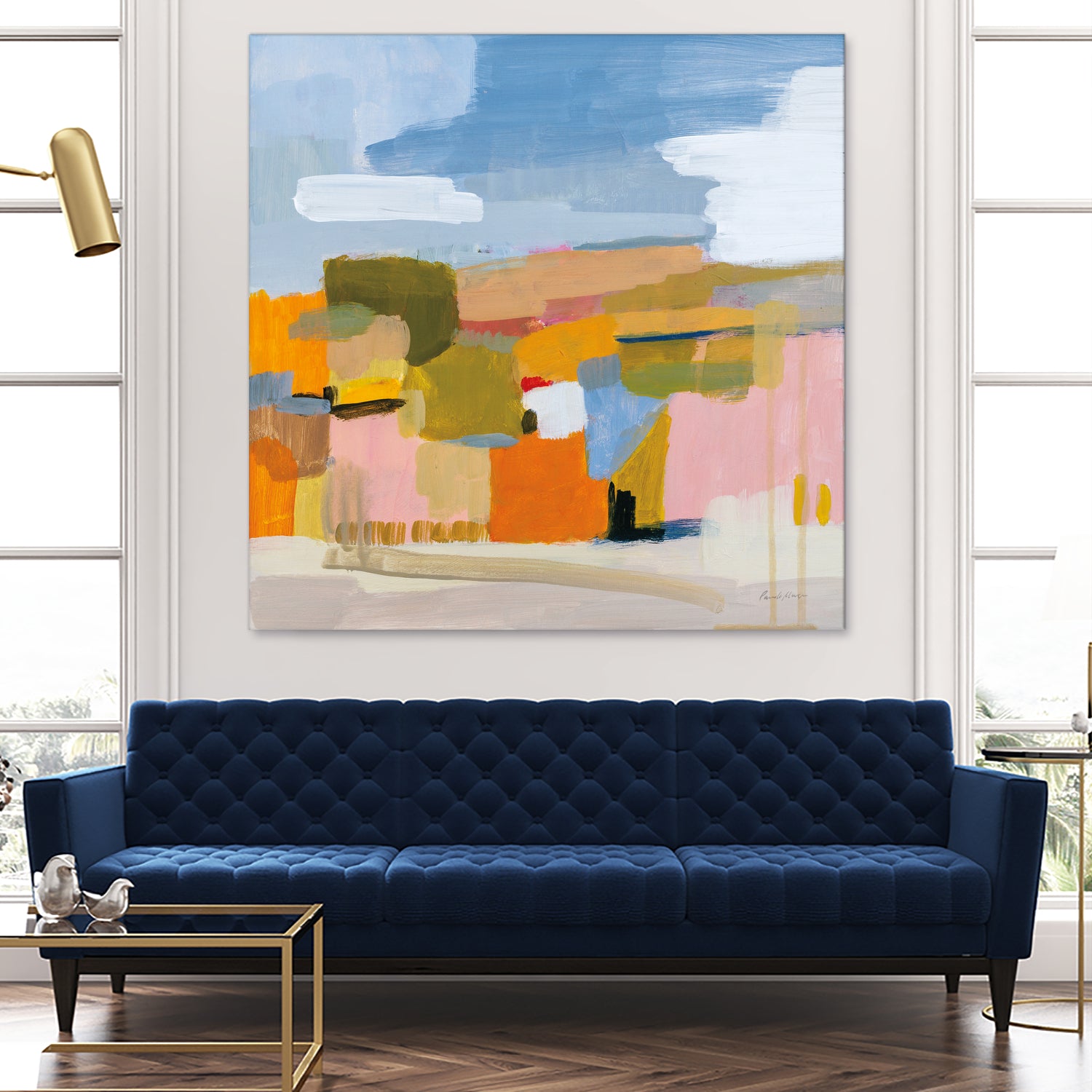 Bright Beginning by Pamela Munger on GIANT ART - beige abstract