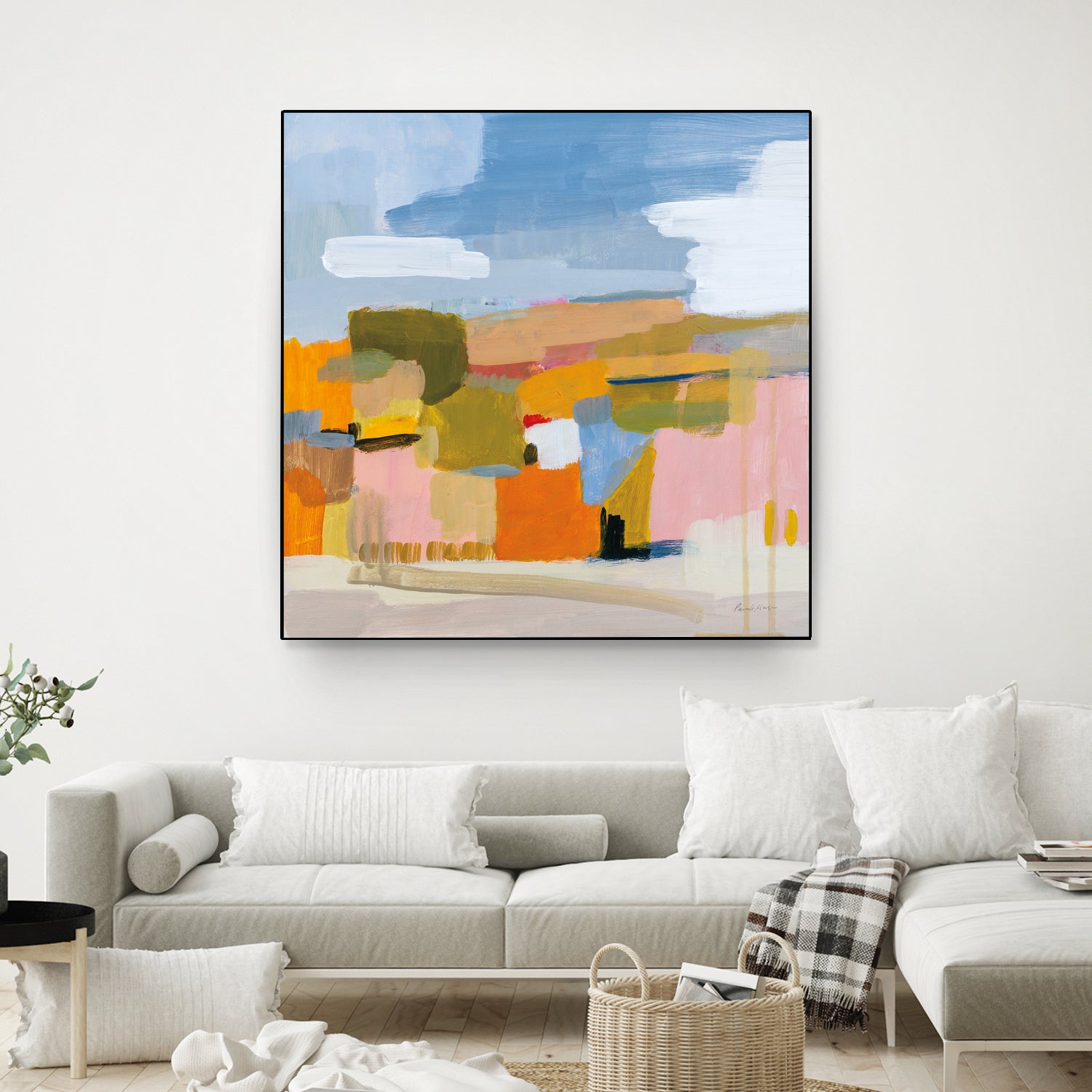 Bright Beginning by Pamela Munger on GIANT ART - beige abstract