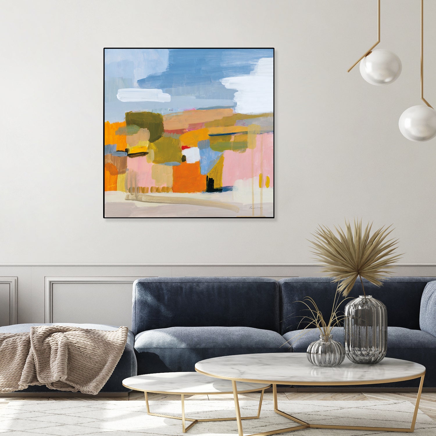 Bright Beginning by Pamela Munger on GIANT ART - beige abstract