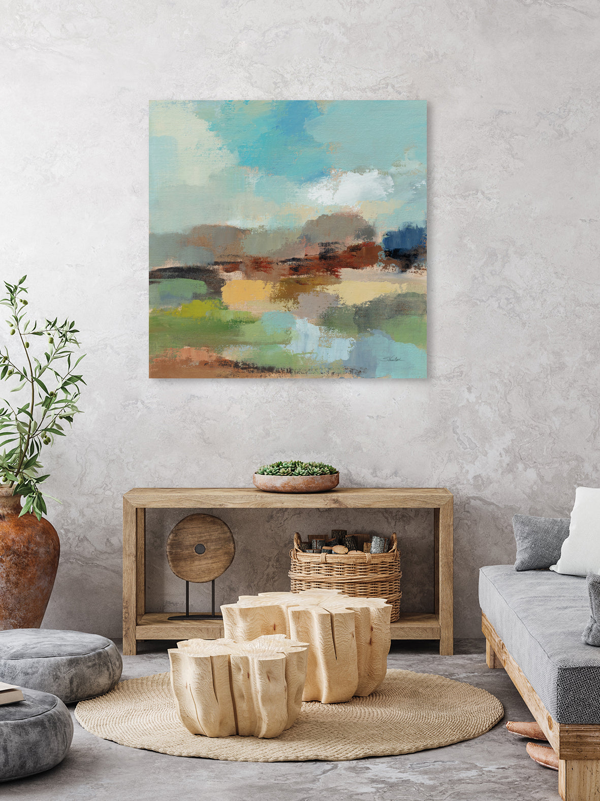 Sandy Road I by Silvia Vassileva on GIANT ART - blue abstract