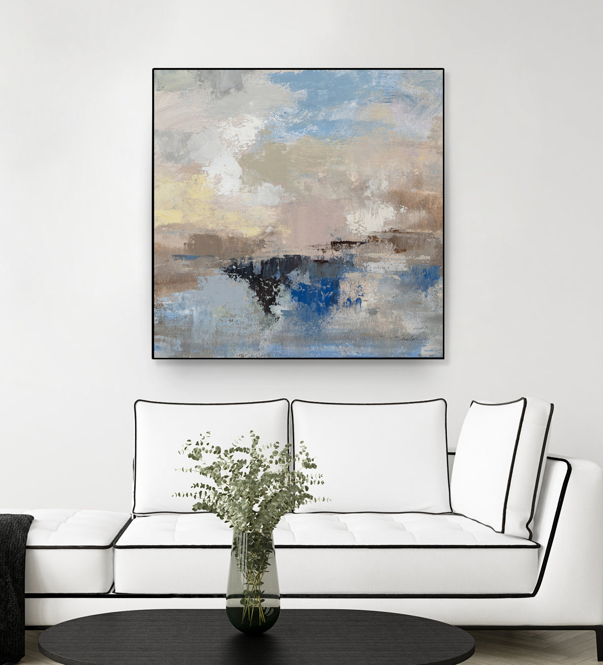 Morning Marine Layer II by Silvia Vassileva on GIANT ART - blue abstract