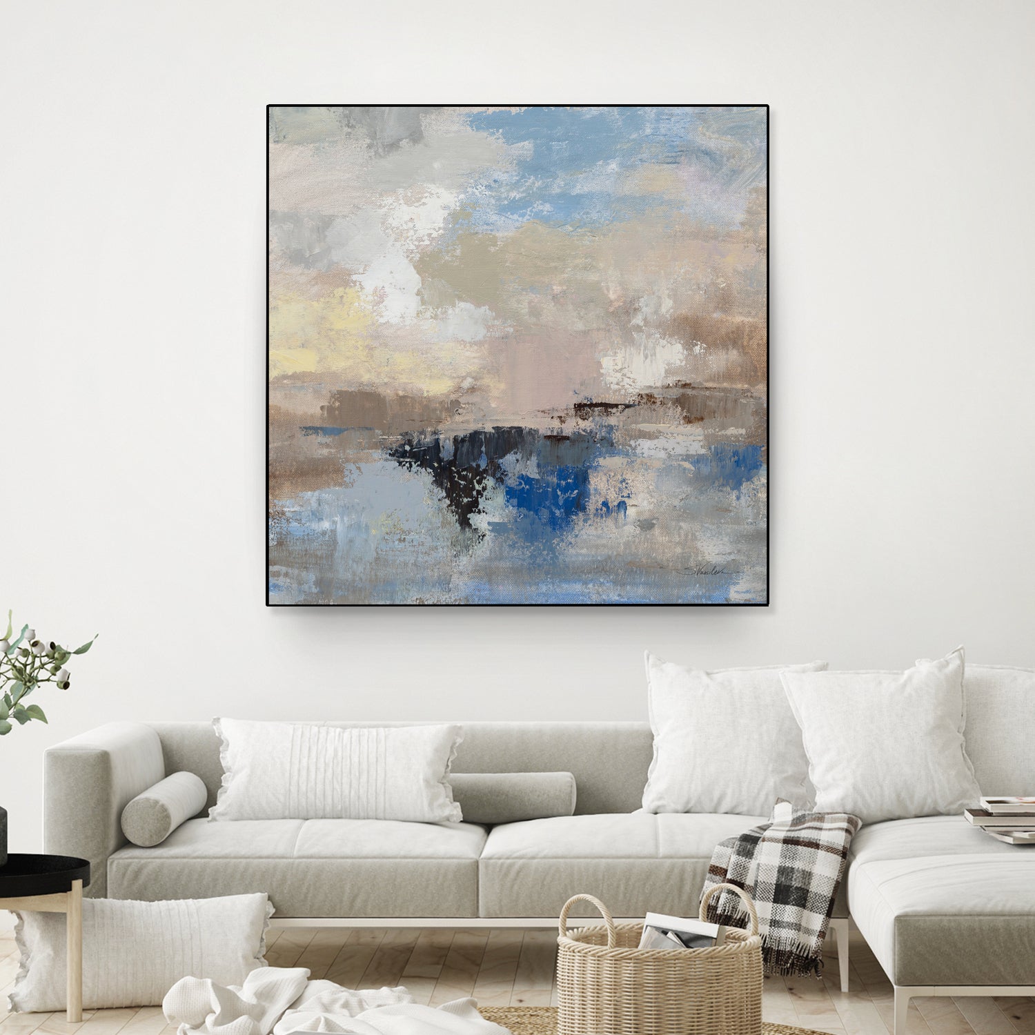 Morning Marine Layer II by Silvia Vassileva on GIANT ART - blue abstract