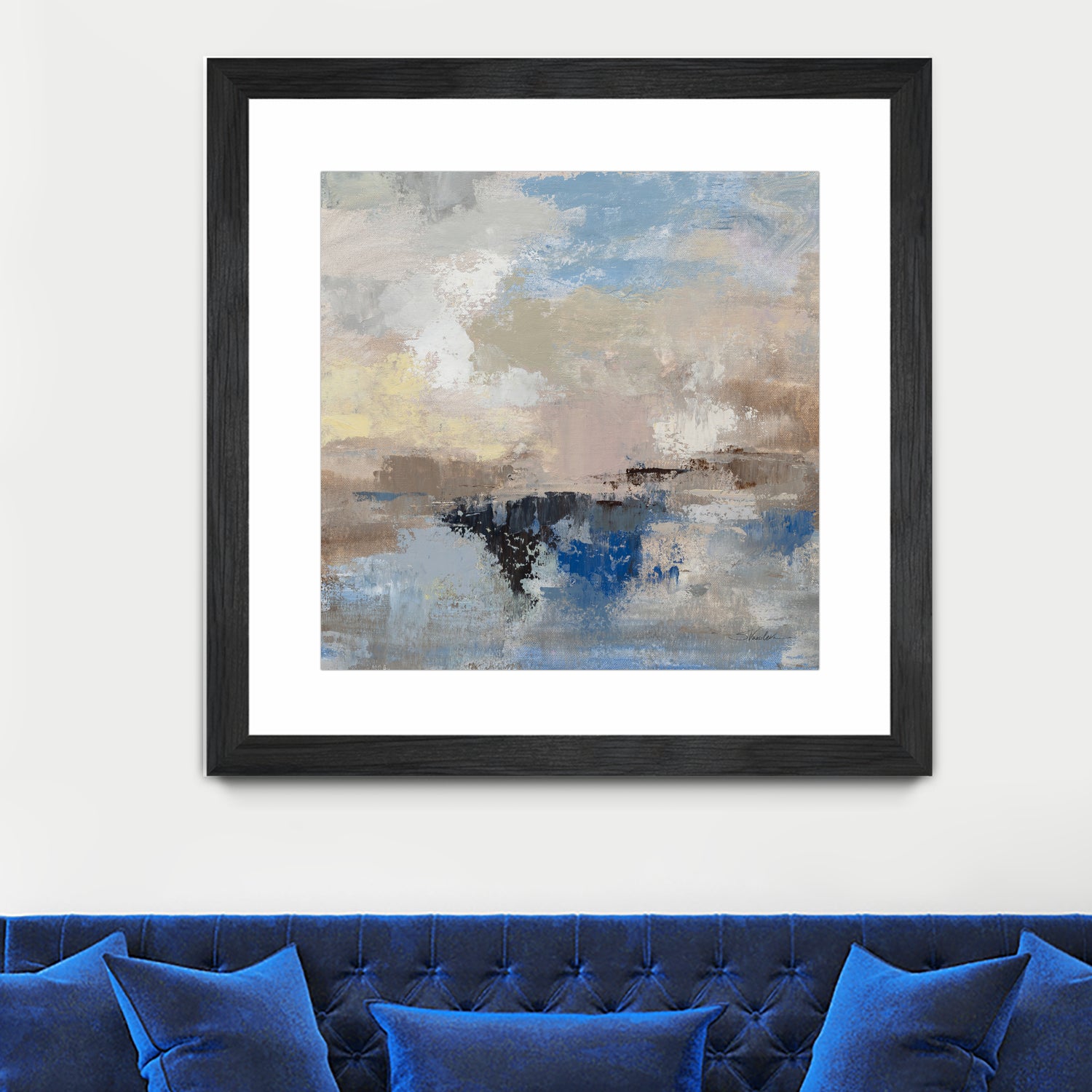 Morning Marine Layer II by Silvia Vassileva on GIANT ART - blue abstract