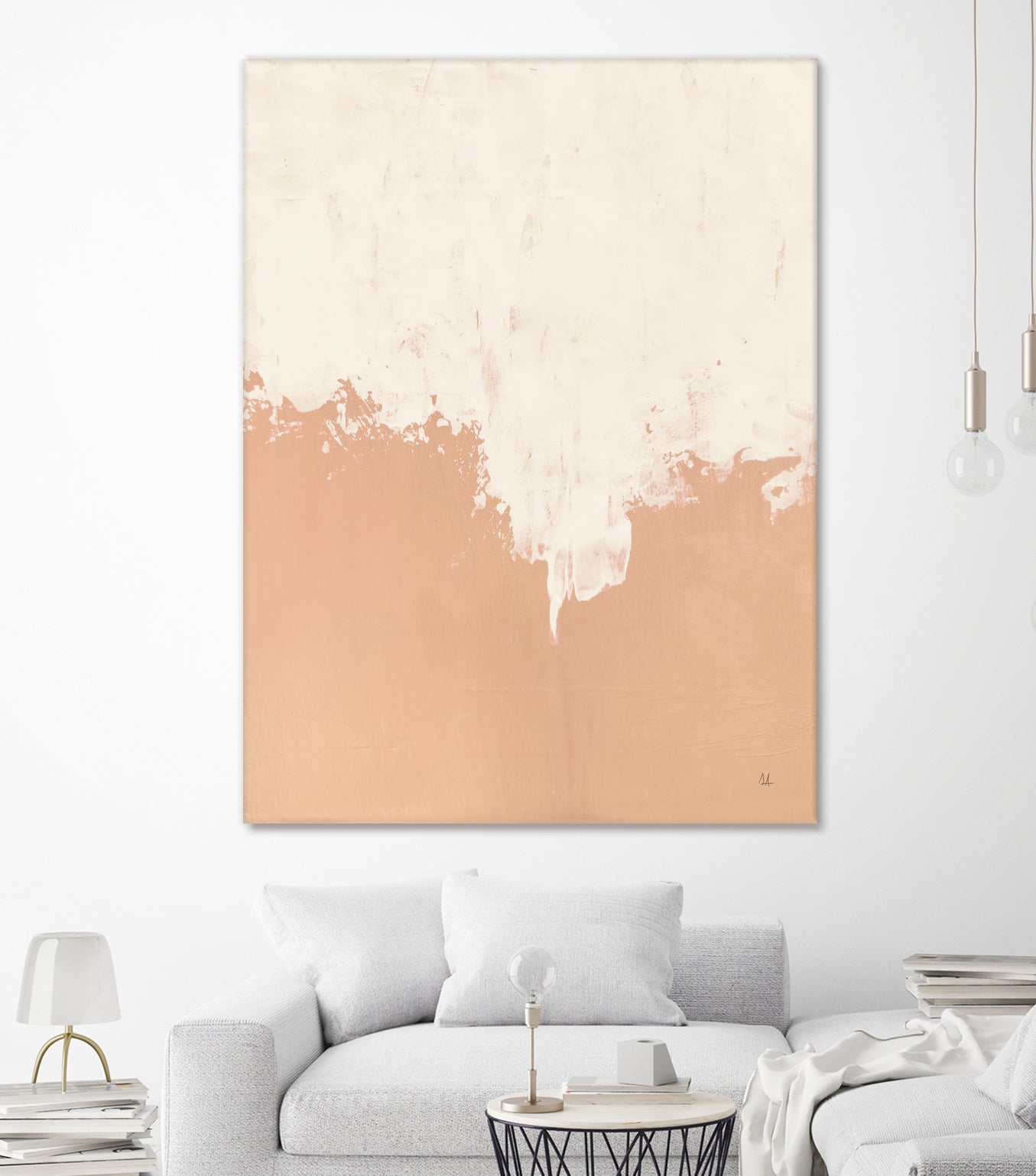 Just Peachy by Sarah Adams on GIANT ART - orange abstract