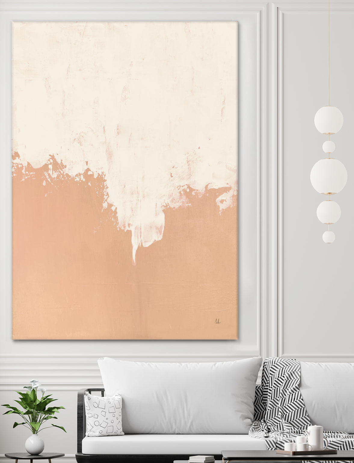 Just Peachy by Sarah Adams on GIANT ART - orange abstract