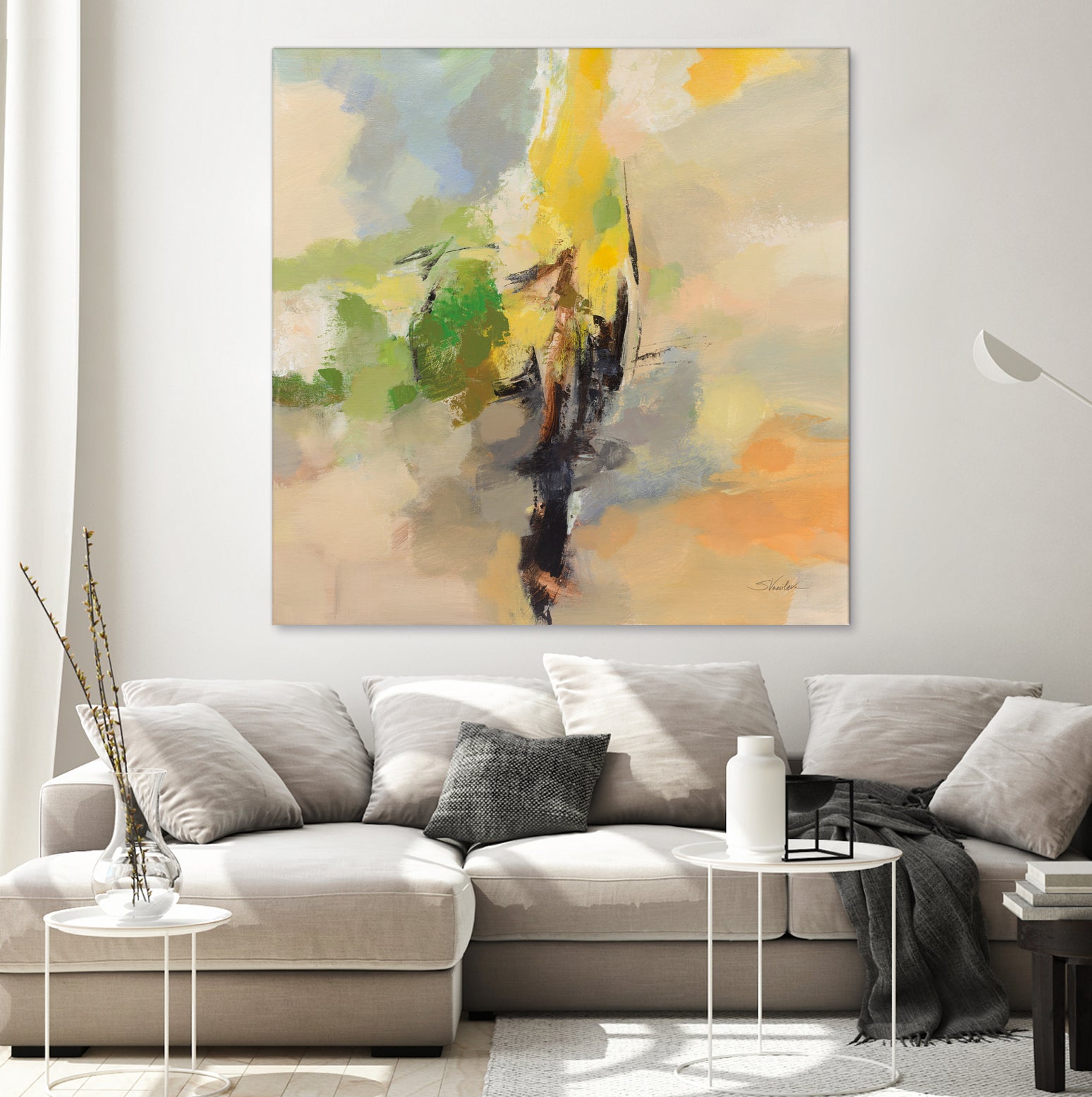 Lemon Grove by Silvia Vassileva on GIANT ART - black abstract