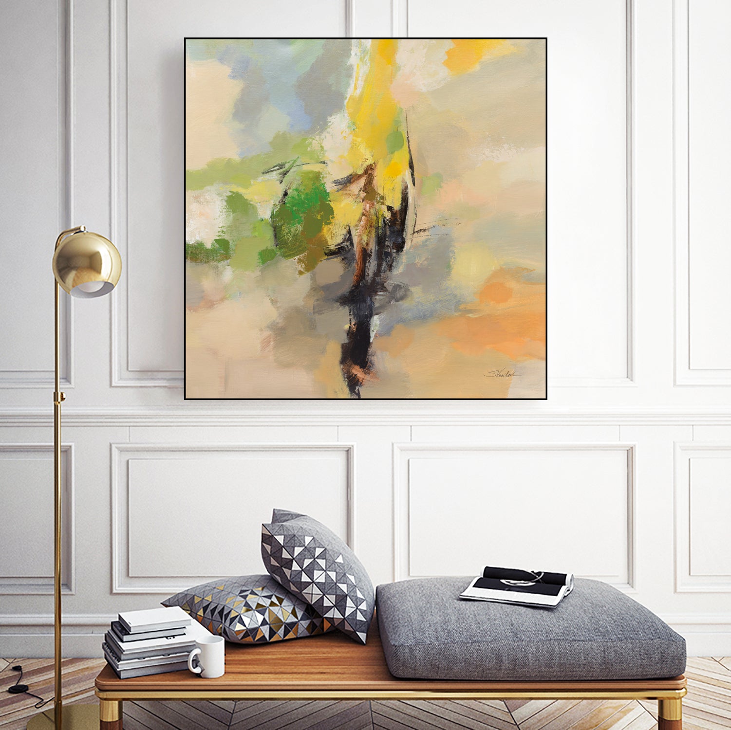 Lemon Grove by Silvia Vassileva on GIANT ART - black abstract