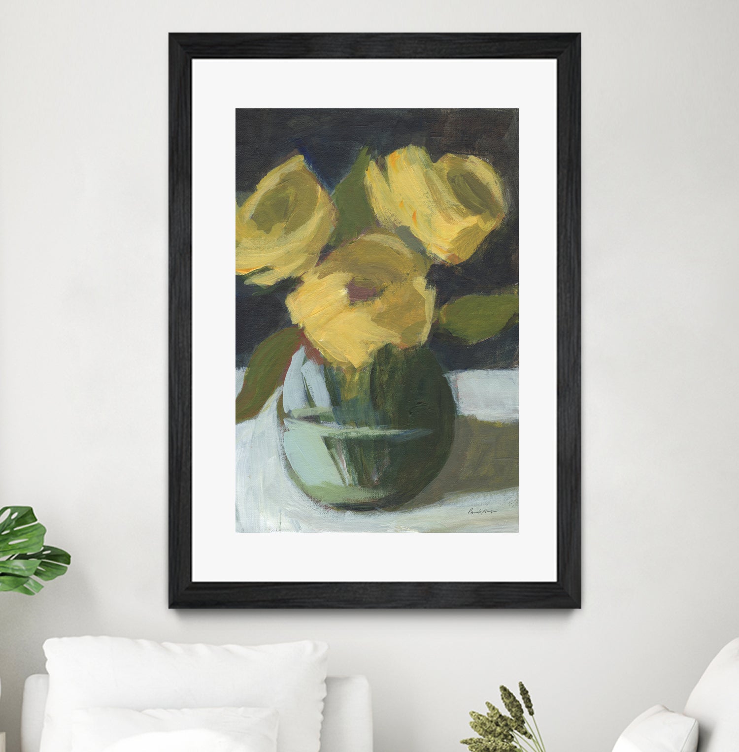 Trio by Pamela Munger on GIANT ART - grey botanical