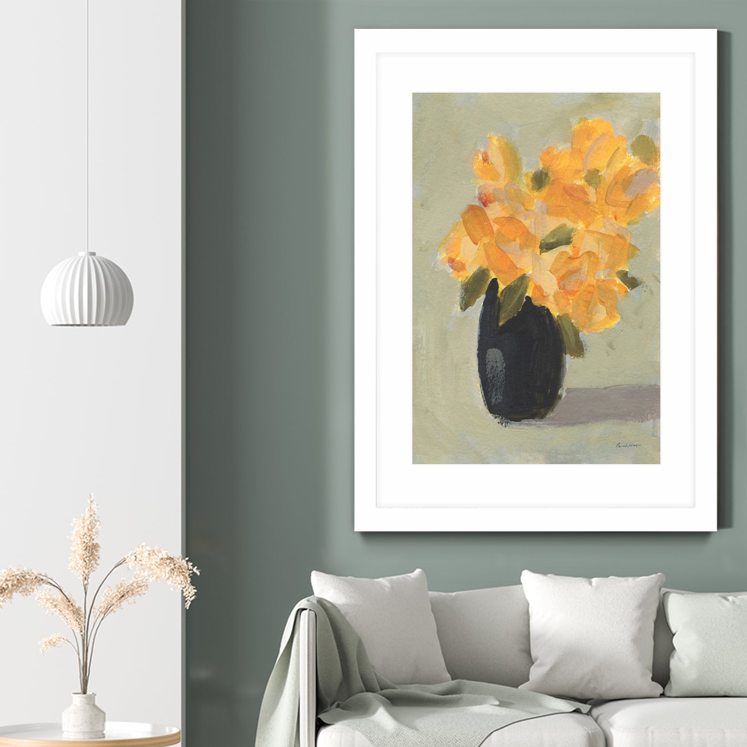 Hope Bouquet by Pamela Munger on GIANT ART - black botanical