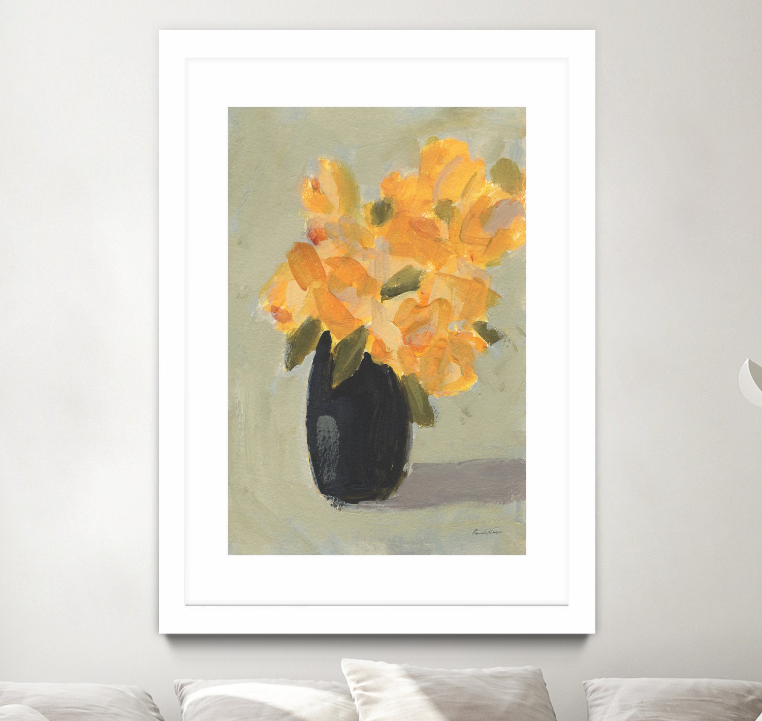 Hope Bouquet by Pamela Munger on GIANT ART - black botanical