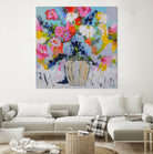 A Vibrant Floral No. 1 by Joan Curtis on GIANT ART - blue contemporary