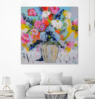 A Vibrant Floral No. 1 by Joan Curtis on GIANT ART - blue contemporary