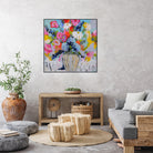 A Vibrant Floral No. 1 by Joan Curtis on GIANT ART - blue contemporary