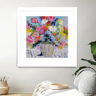 A Vibrant Floral No. 1 by Joan Curtis on GIANT ART - blue contemporary