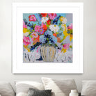 A Vibrant Floral No. 1 by Joan Curtis on GIANT ART - blue contemporary