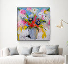 A Vibrant Floral No. 2 by Joan Curtis on GIANT ART - blue contemporary