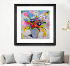 A Vibrant Floral No. 2 by Joan Curtis on GIANT ART - blue contemporary