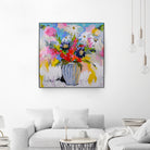 A Vibrant Floral No. 2 by Joan Curtis on GIANT ART - blue contemporary