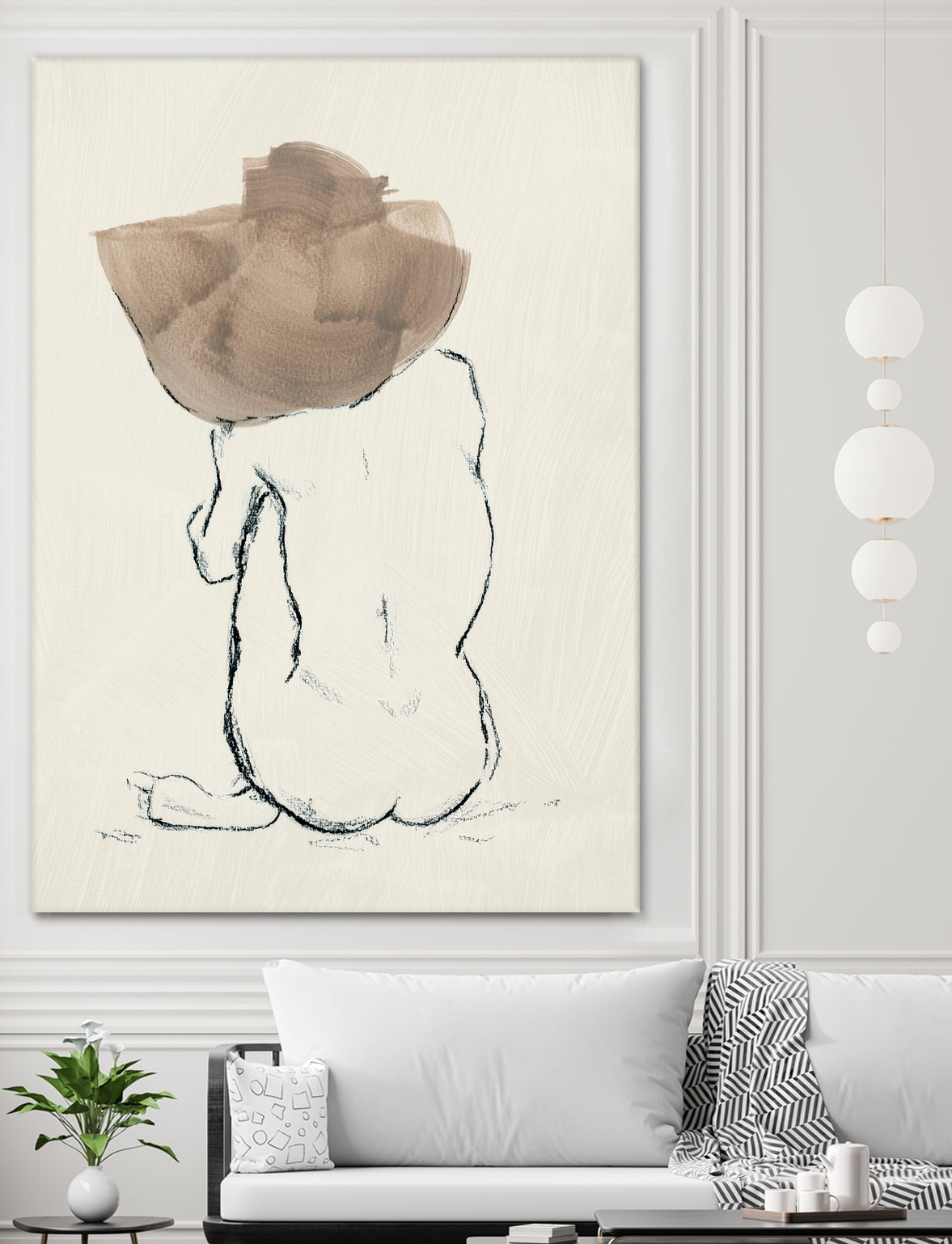 Girl with Floppy Hat by Chloe Elliott on GIANT ART - figurative figurative
