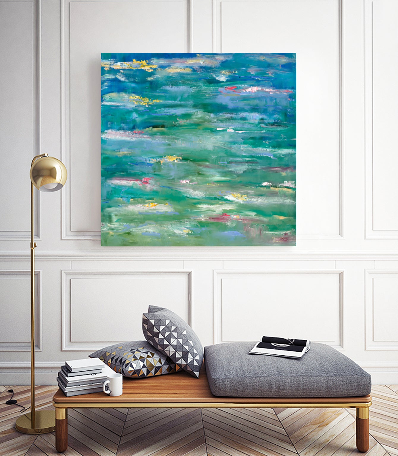 Homage to Monet by Meredith Howse on GIANT ART - yellow abstracts