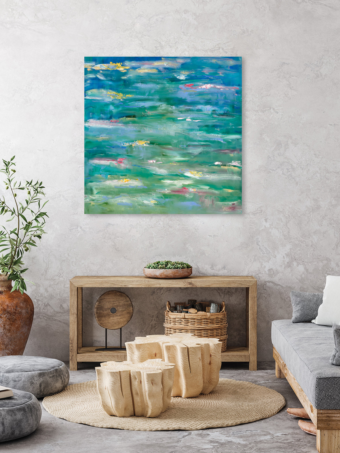 Homage to Monet by Meredith Howse on GIANT ART - yellow abstracts
